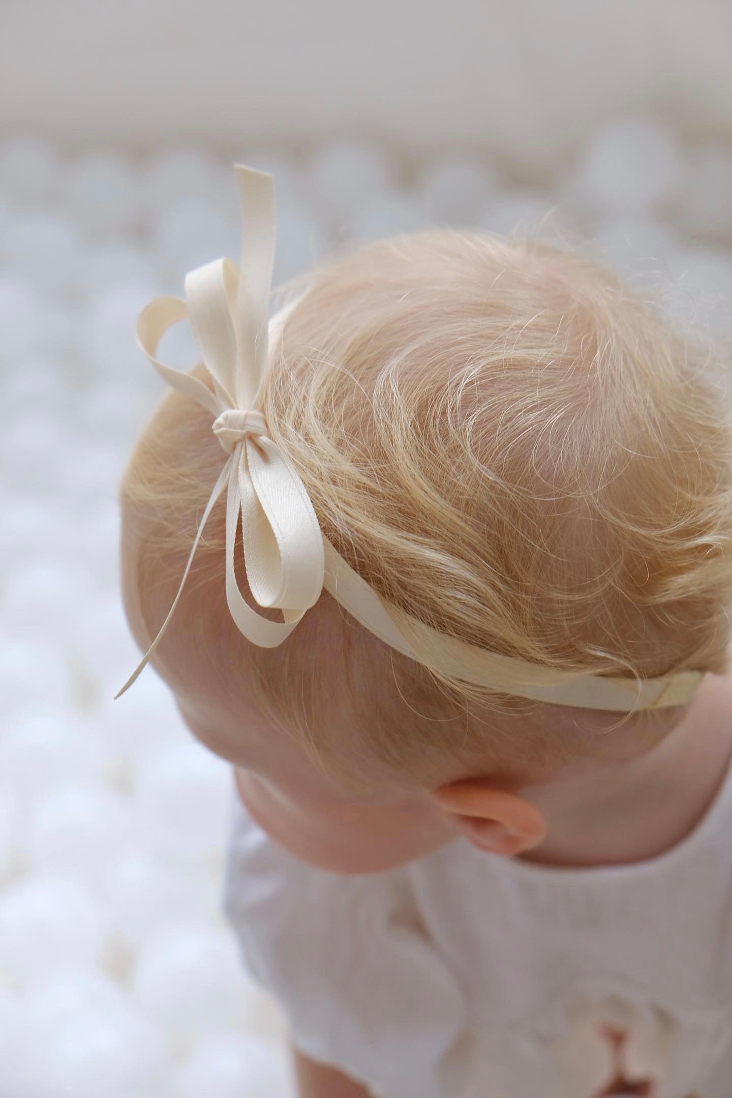 Satin Butterfly Bow Headband – Handmade Soft Satin Hair Accessory for Babies & Toddlers ribbonie