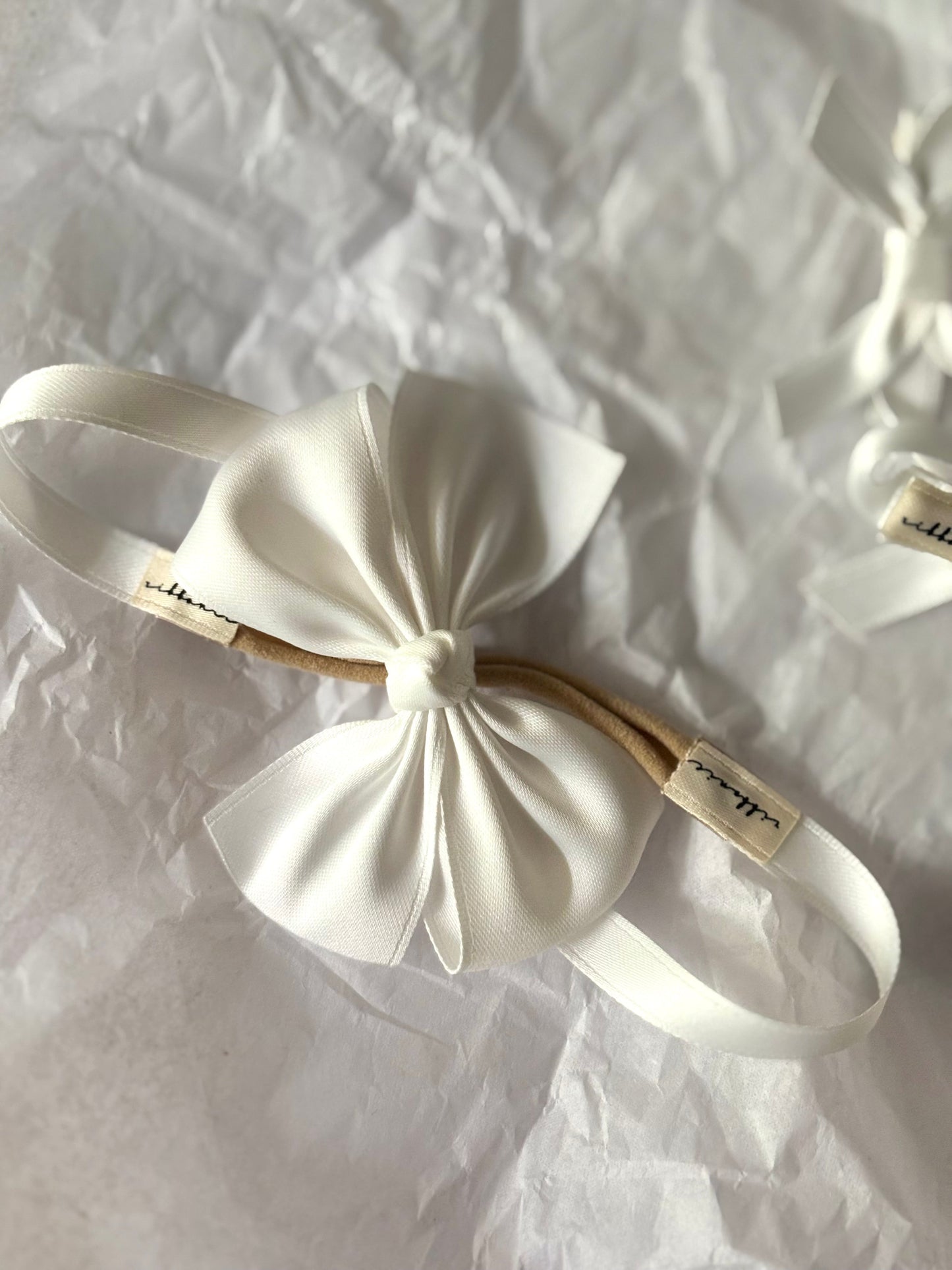 Baby Satin Bow Headband – Handmade Soft Satin Hair Accessory for Babies & Toddlers ribbonie