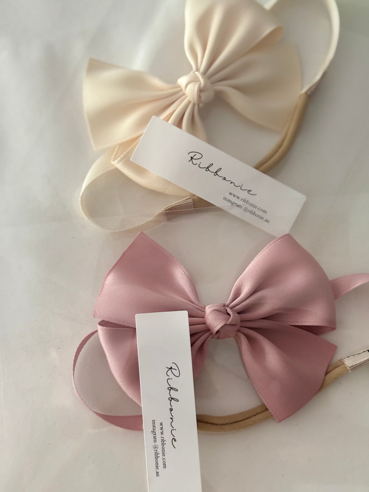 Baby Satin Bow Headband – Handmade Soft Satin Hair Accessory for Babies & Toddlers