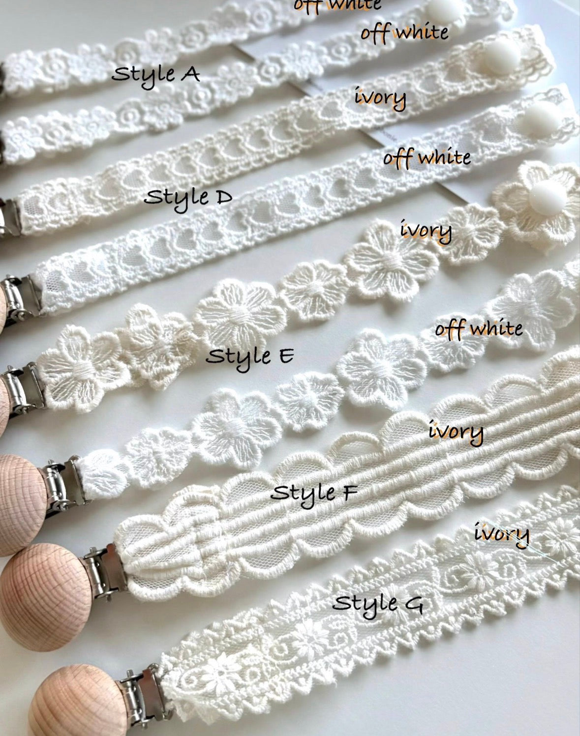 baby dummy clip ribbonie