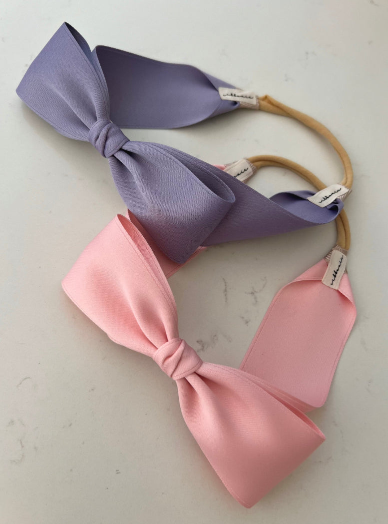 Satin Classic Bow Headband – Handmade Soft Satin Hair Accessory for Babies & Toddlers ribbonie