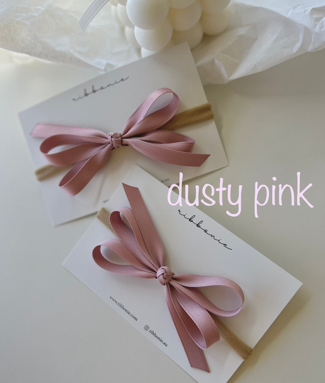 Satin Bow Headband – Soft & Stretchy for Newborns and Girls ribbonie