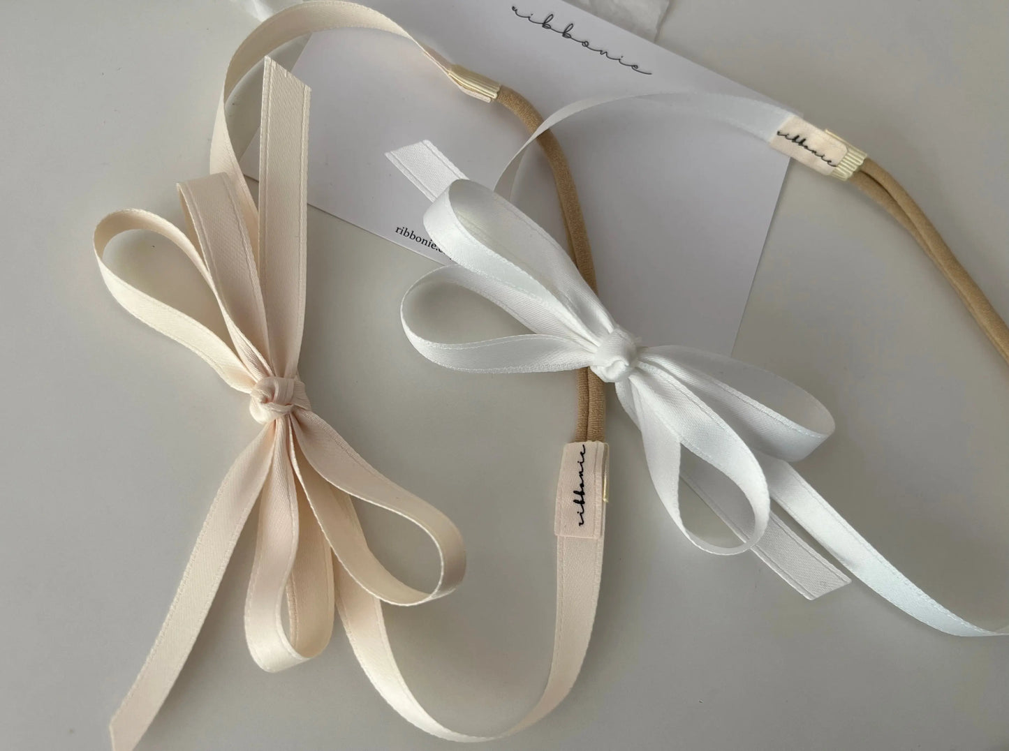 christening satin hair accessory