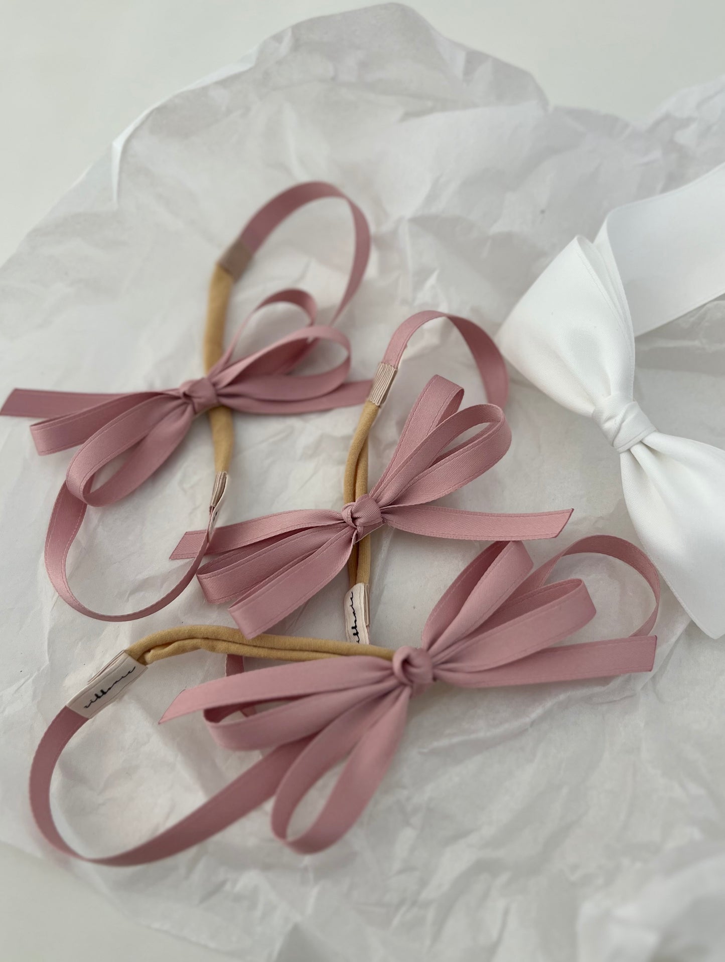 newborn soft headband satin bow