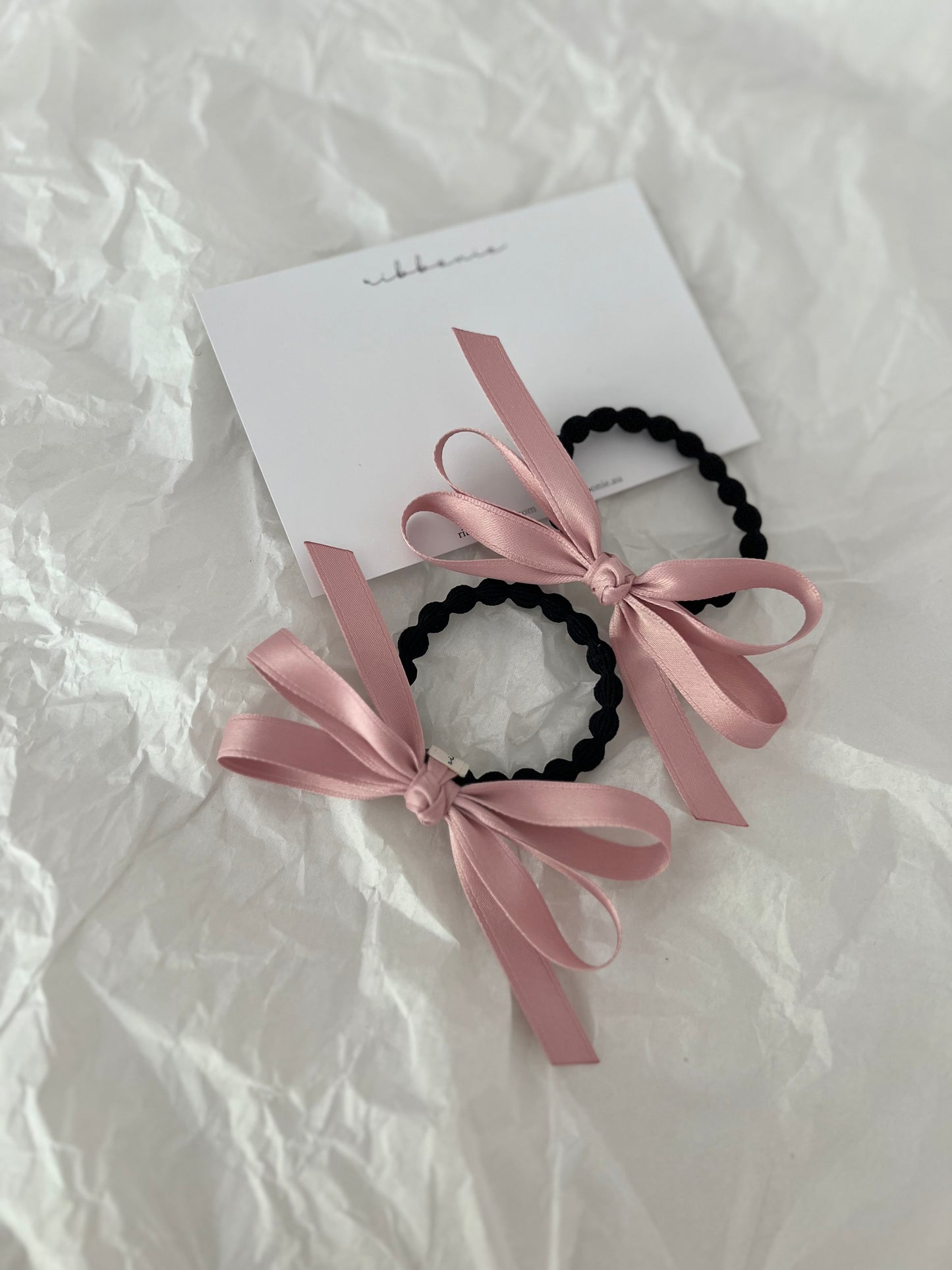 Set of Two Butterfly Satin Long Bows, School Girl Hair Bow, School Hair Accessories