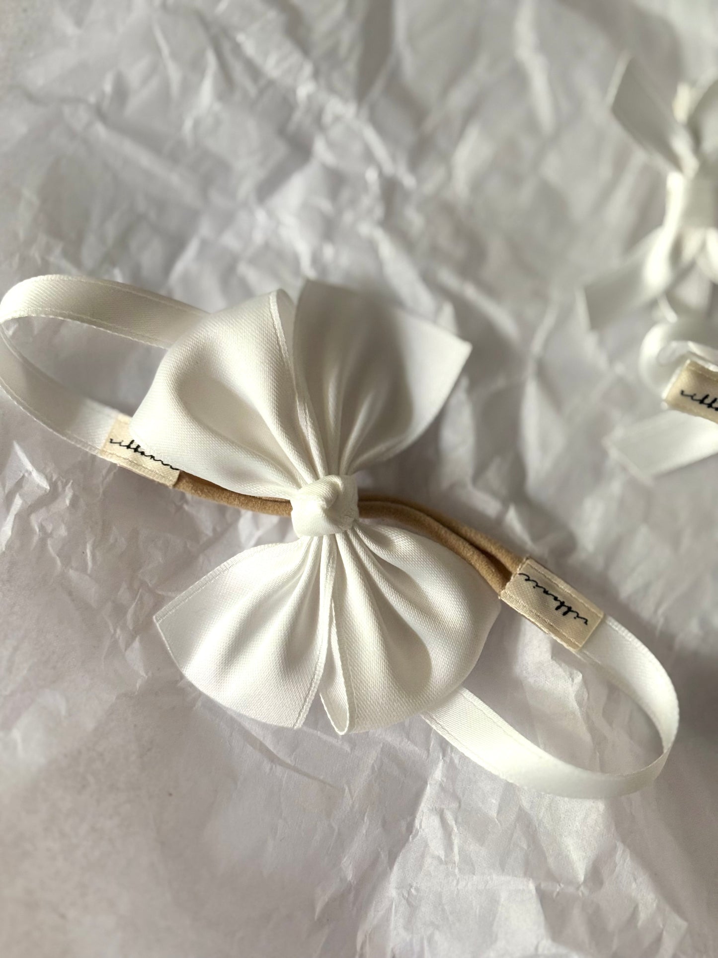 Baby Satin Bow Headband – Handmade Soft Satin Hair Accessory for Babies & Toddlers