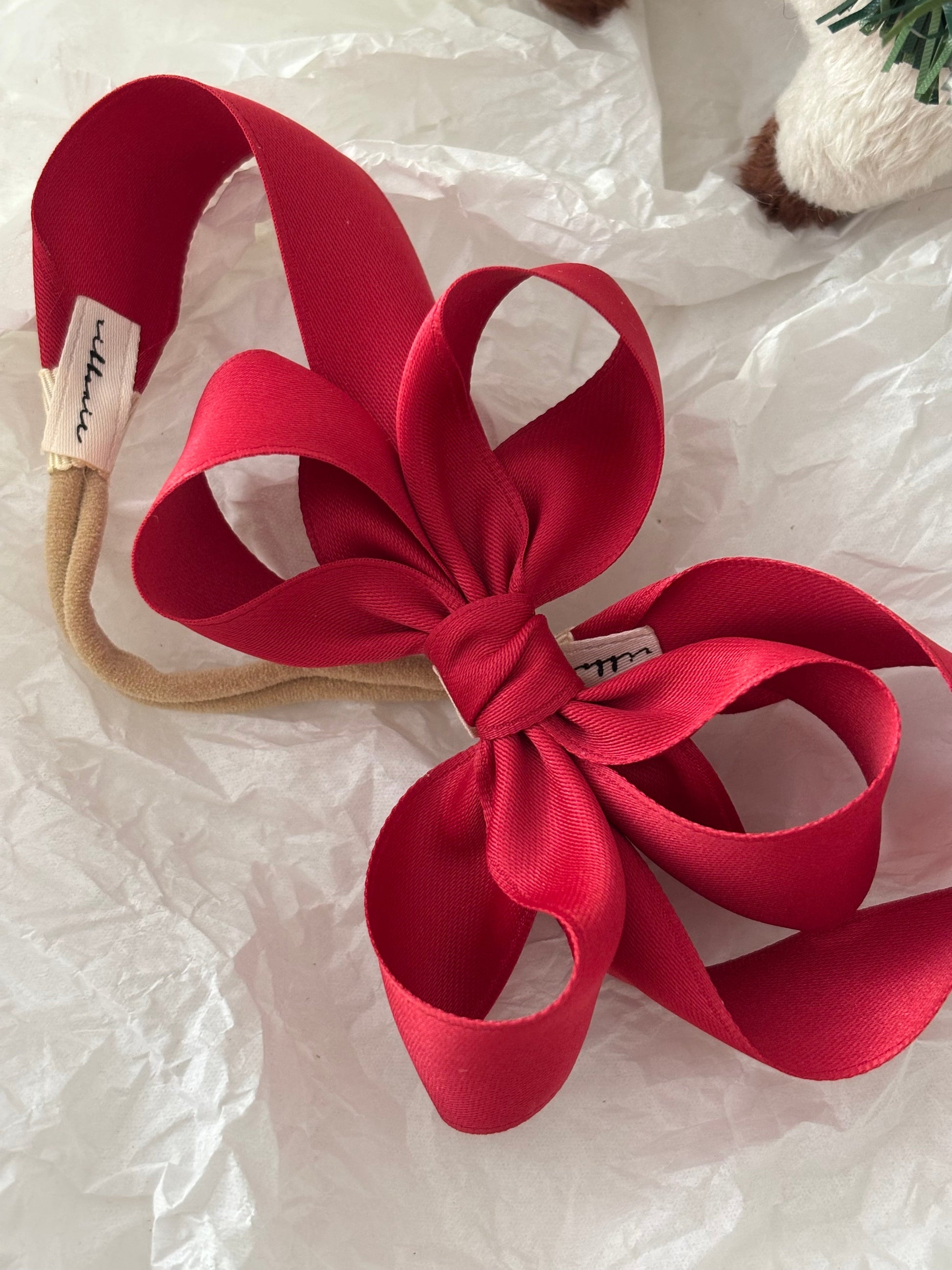 Satin Bow Headband – Handmade Soft Satin Hair Accessory for Babies & Toddlers ribbonie