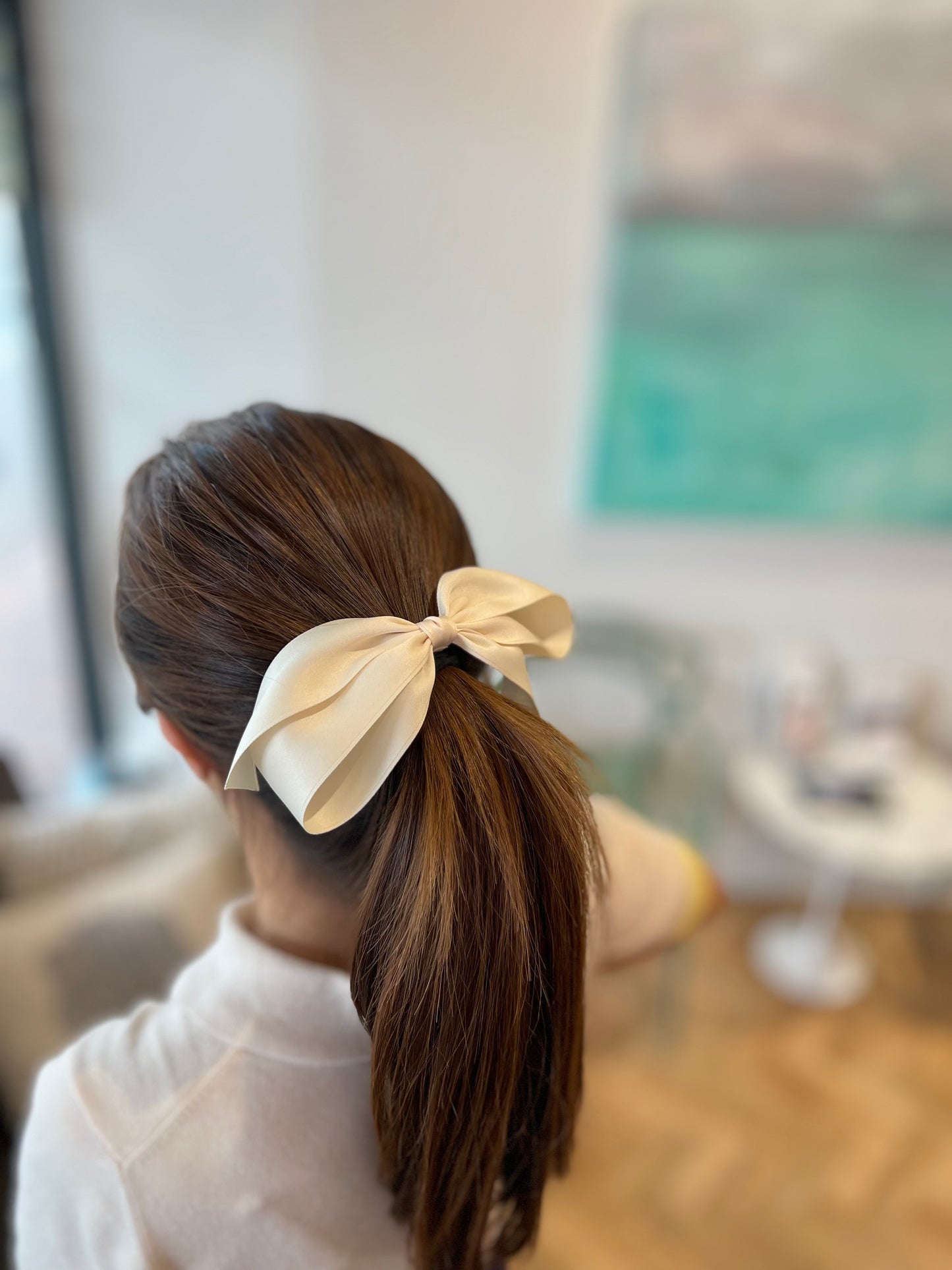 Satin Bridal Hair Bow Tie Big Hair Bow