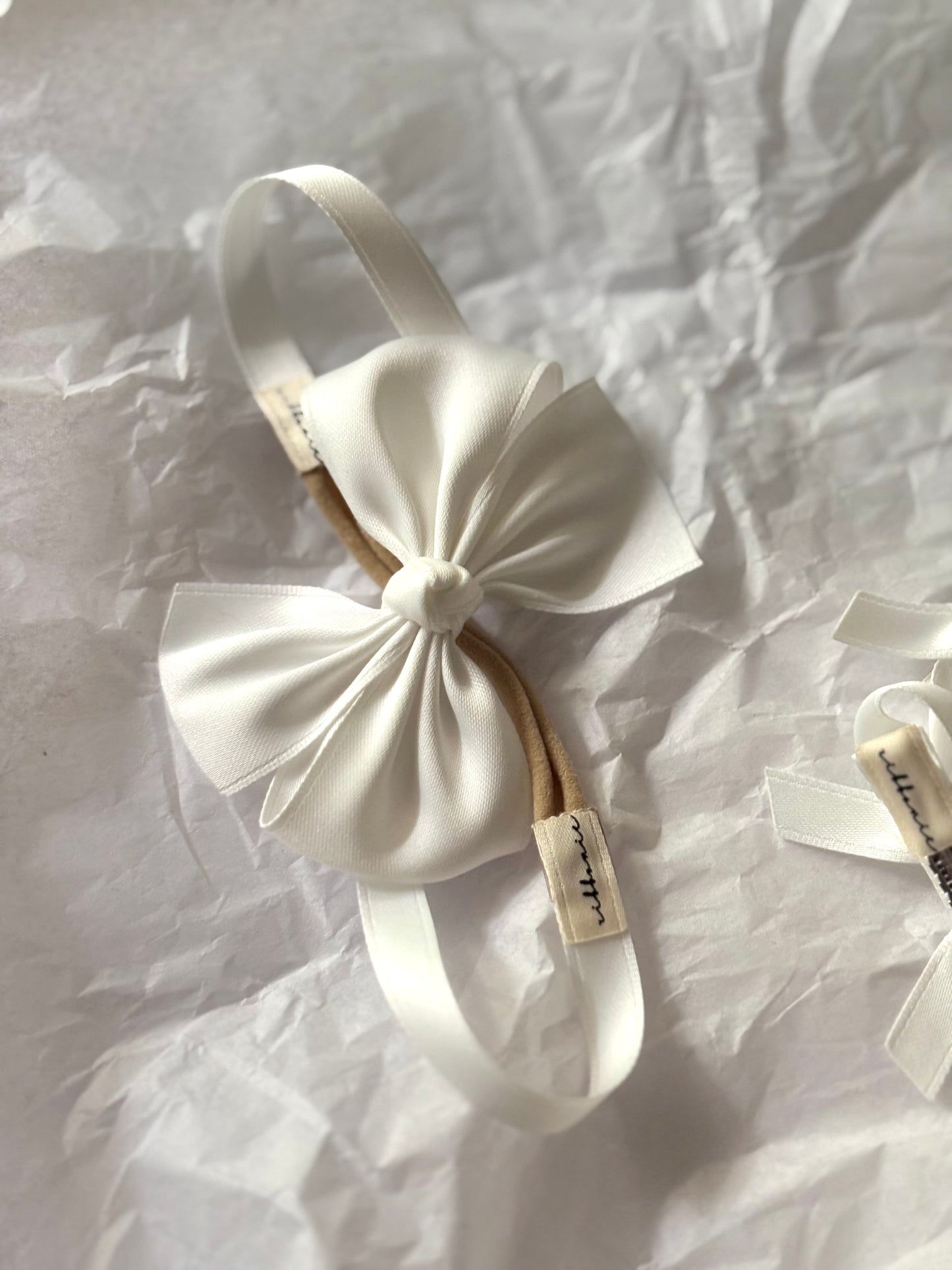 Baby Satin Bow Headband – Handmade Soft Satin Hair Accessory for Babies & Toddlers