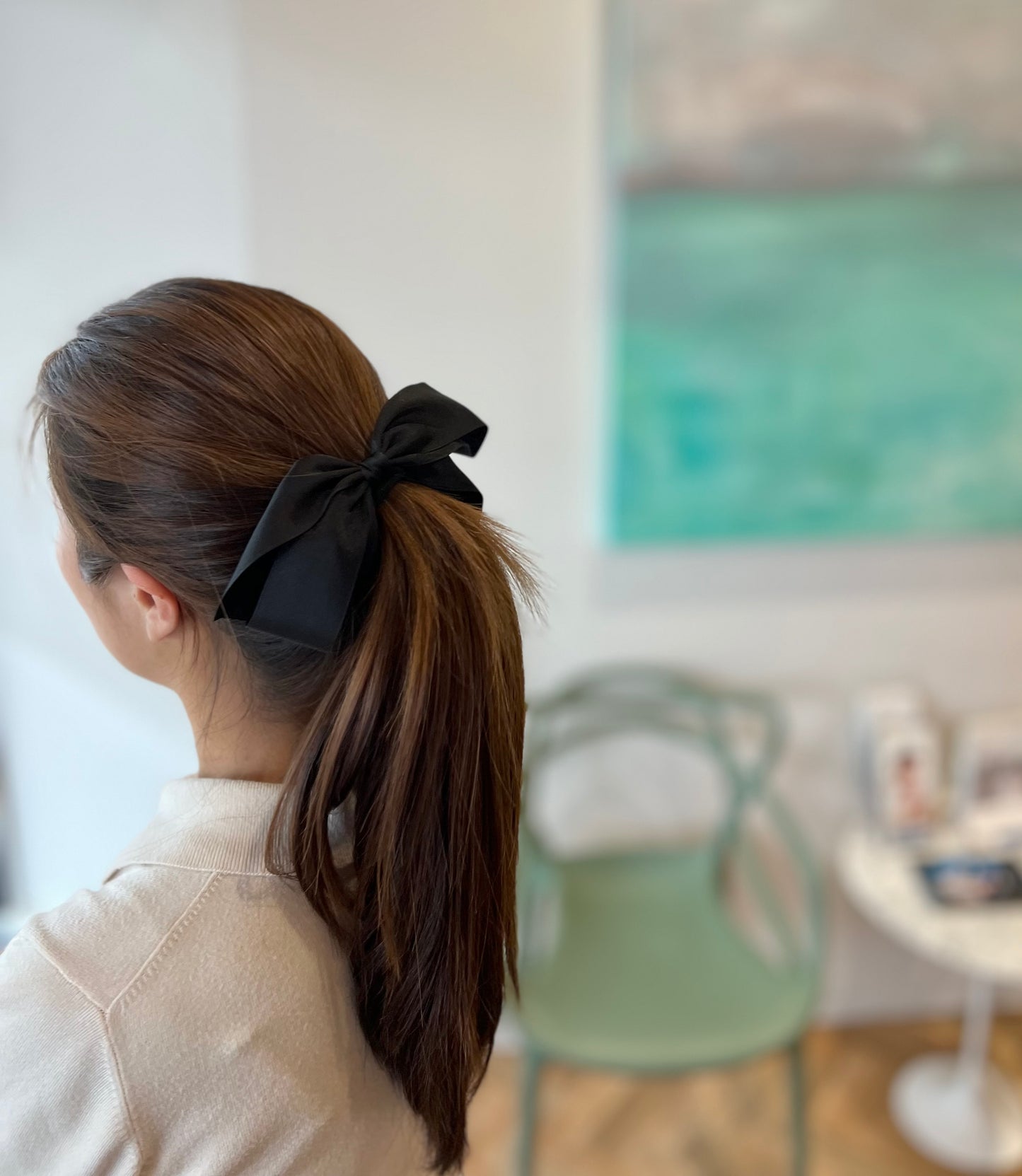 Satin Bridal Hair Bow Tie Big Hair Bow