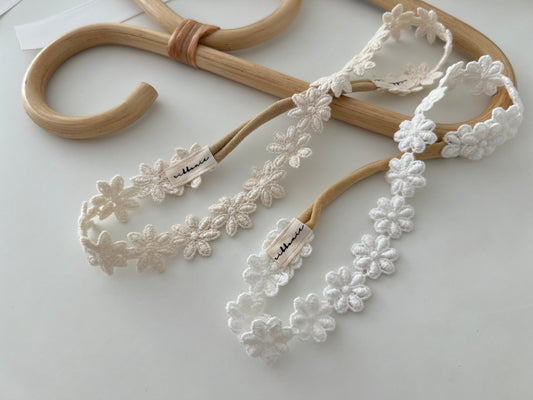 Flower Embroidery  Lace  Headband