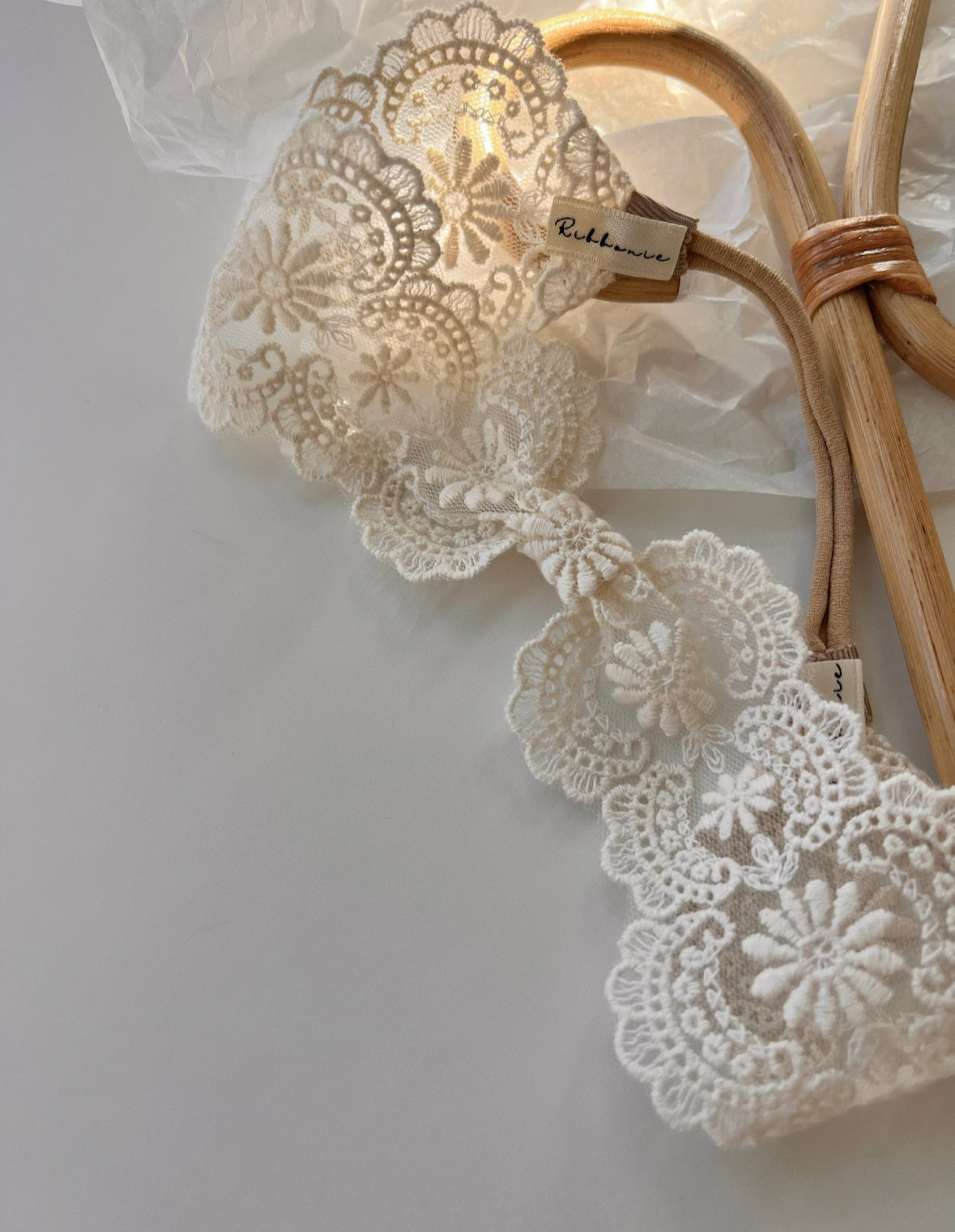 Flower Lace Baby Headband – Dahlia Lace handmade headband custom made