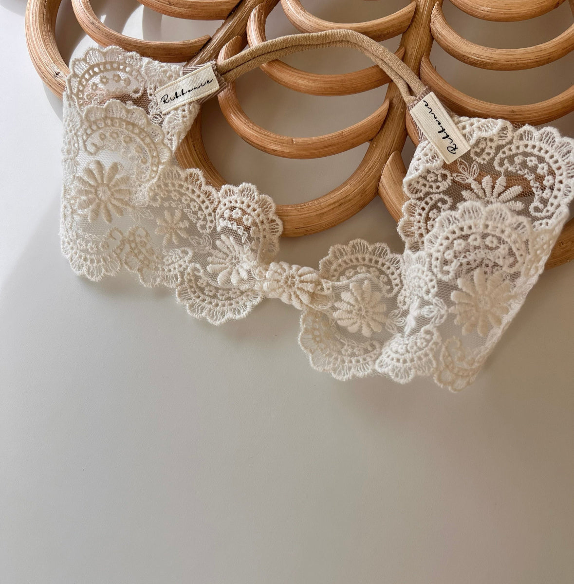 Flower Lace Baby Headband – Dahlia Lace handmade headband custom made